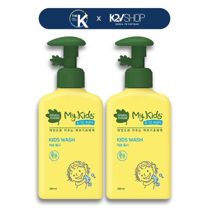 Sữa Tắm Từ Thiên Nhiên, Hương Dài Lâu Cho Bé Từ 3 Tuổi Greenfinger MyKids Wash 320ml