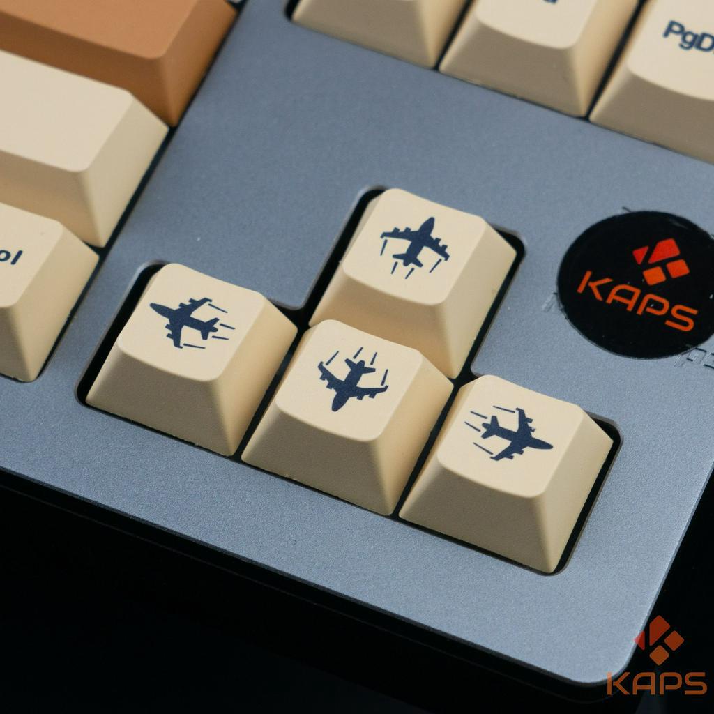 Keycap Retro Stamp nhựa PBT profile Cherry in dyesub 143 nút cho bàn phím cơ layout 108/104/98/87/84/75/68/64/61