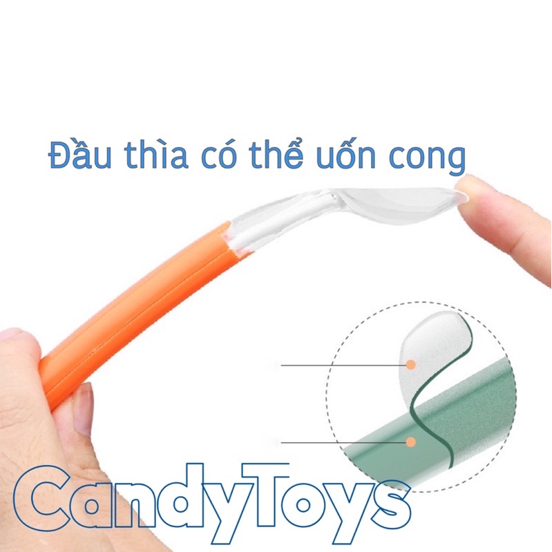 THÌA (MUỖNG) SILICON AN TOÀN CHO BÉ ĂN DẶM