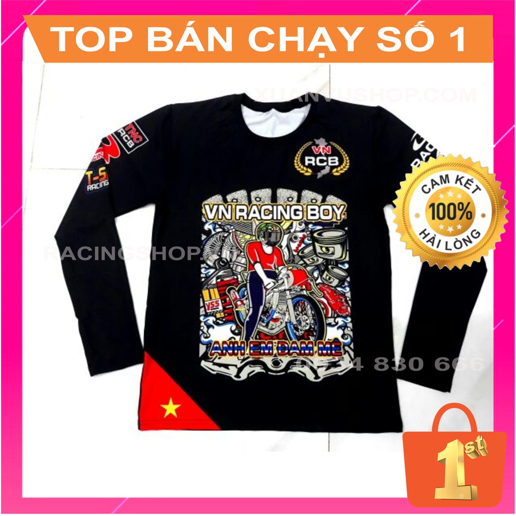 [ T-Shirt Racing Team ] Áo Thun VNRCB Tay Dài Cực Thoáng Mát - BẢO HÀNH Vĩnh Viễn