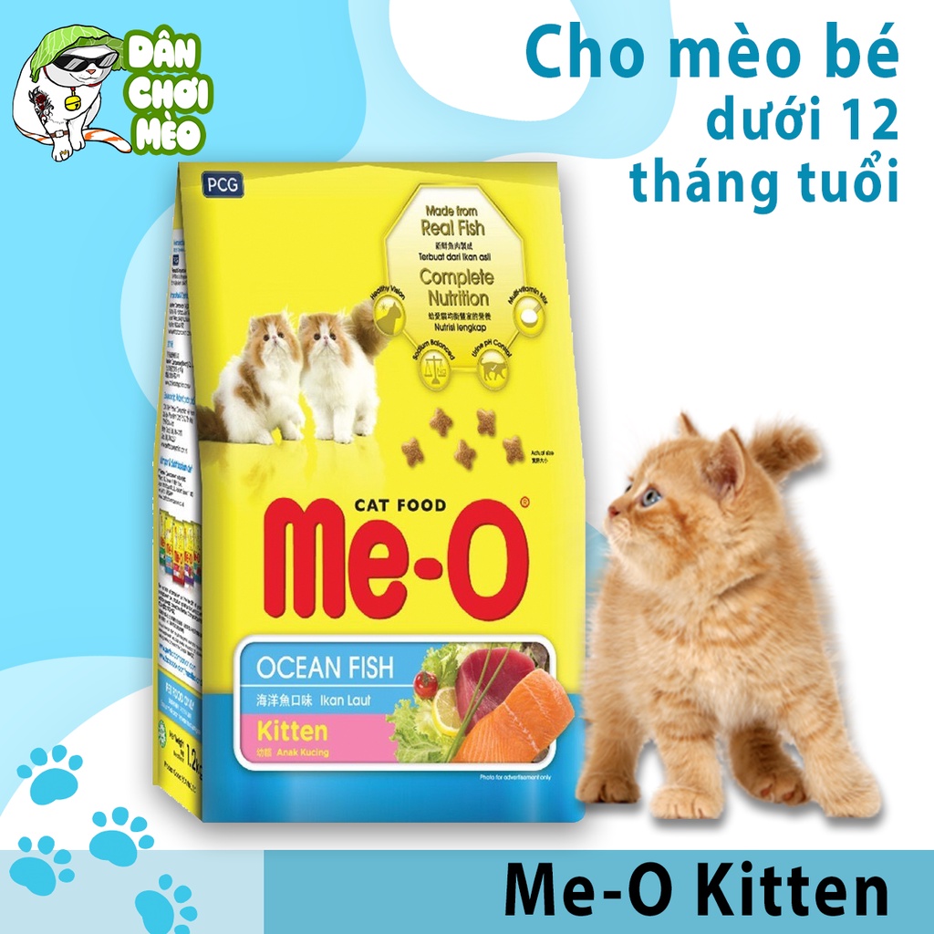 Thức ăn cho mèo con Me-O Kitten, hạt khô cho mèo dưới 12 tháng tuổi - Dân Chơi Mèo Petshop