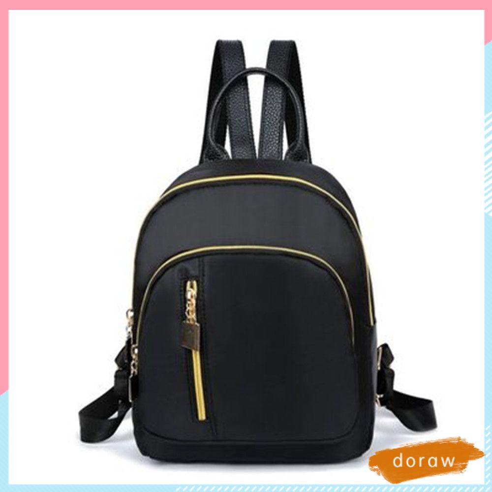 Ba Lô Du Lịch Mini Vải Oxford Đa Chức Năng Màu Đen Thời Trang Cho Nữ