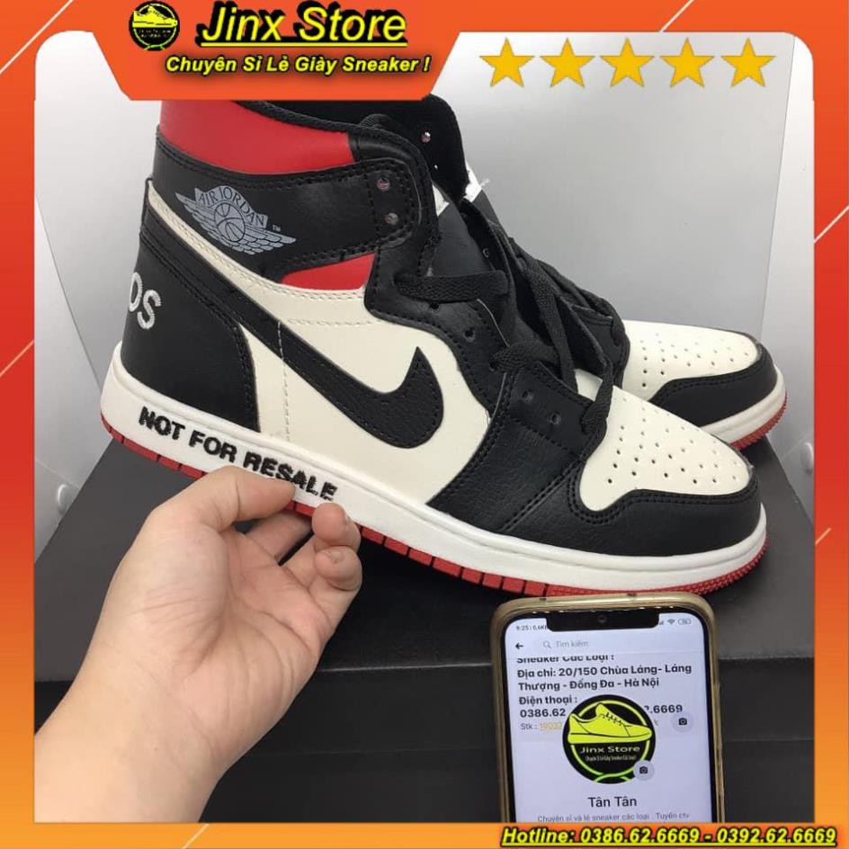 Giày thể thao sneaker JD hàng siêu câp đỏ đen cao cổ hight full size nam nữ da bò đôt không cháy | BigBuy360 - bigbuy360.vn
