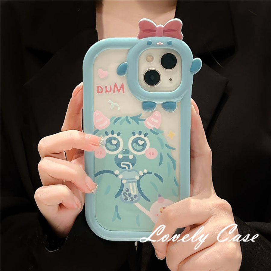 Ốp Điện Thoại Mềm Trong Suốt Họa Tiết Quái Vật Tóc Dài Cho IPhone 13 12 11 Pro Max SE 2020 X Xr Xs Max 8 7 Plus