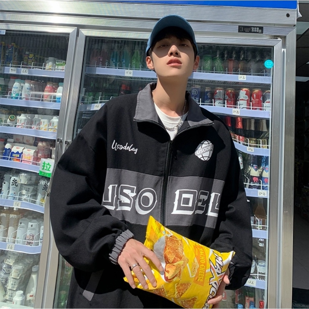 Áo Khoác Kaki Nam Nữ DELI Form Rộng Hai Màu Đen Be Thiết Kế Basic Phong Cách Trẻ Trung Ulzzang Unisex