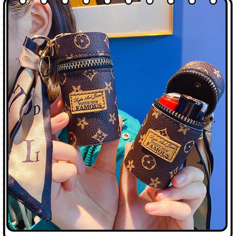 Túi nhỏ đựng son môi mini phong cách retro có móc khóa