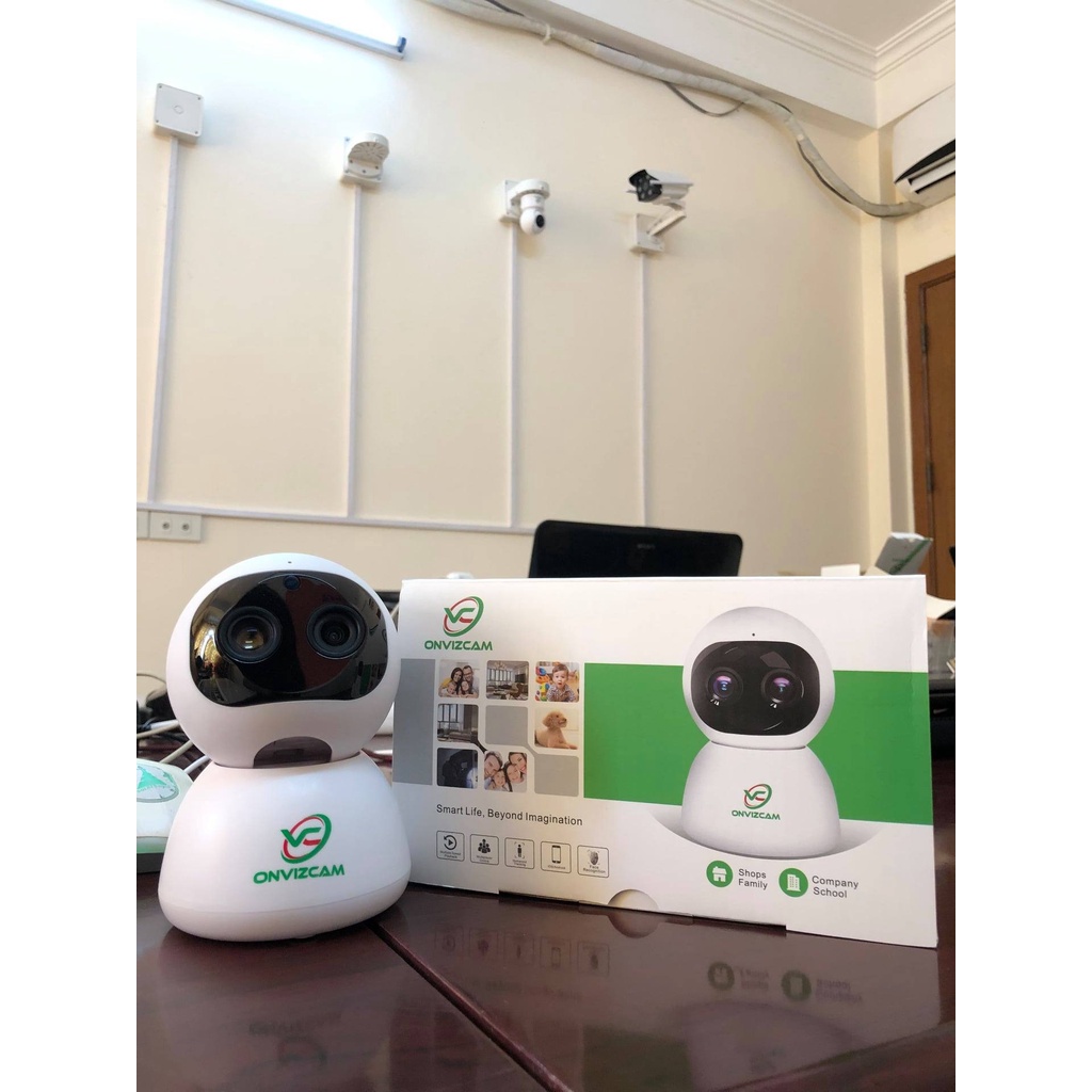 [kèm thẻ 32gb 64gb] Camera wifi trong nhà CareCam onvizcam ptz zoom 4x, đàm thoại 2 chiều, xoay 360 độ siêu nét