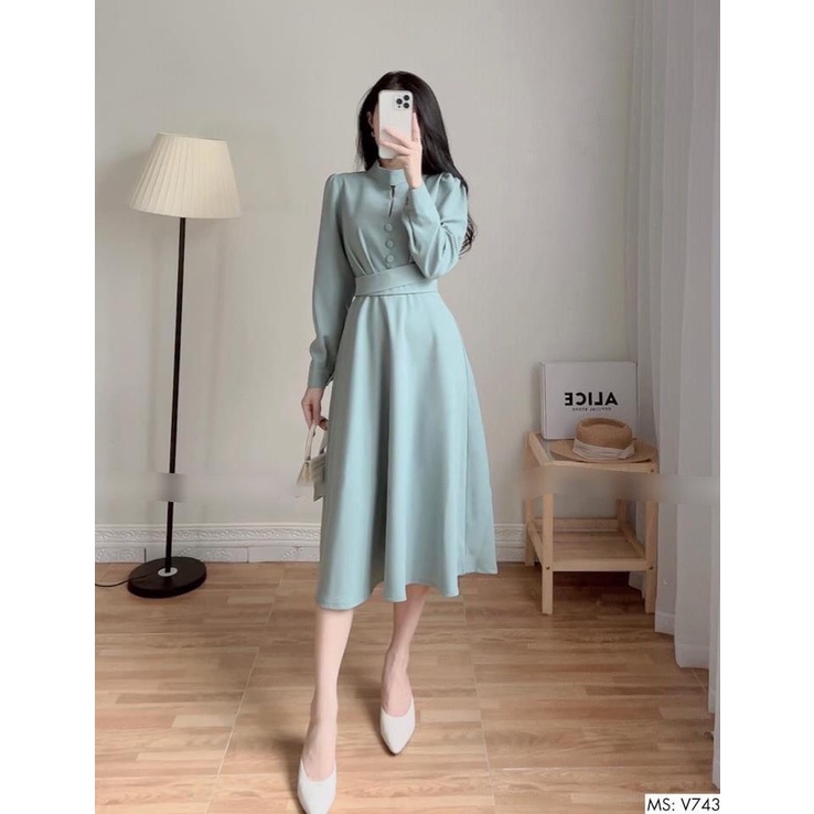 Đầm ZR Xanh Ngọc - Hàng xuất dư 100%