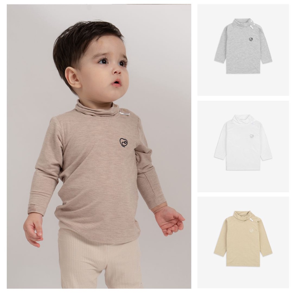 Áo giữ nhiệt sợi tre BU Baby có cúc vai