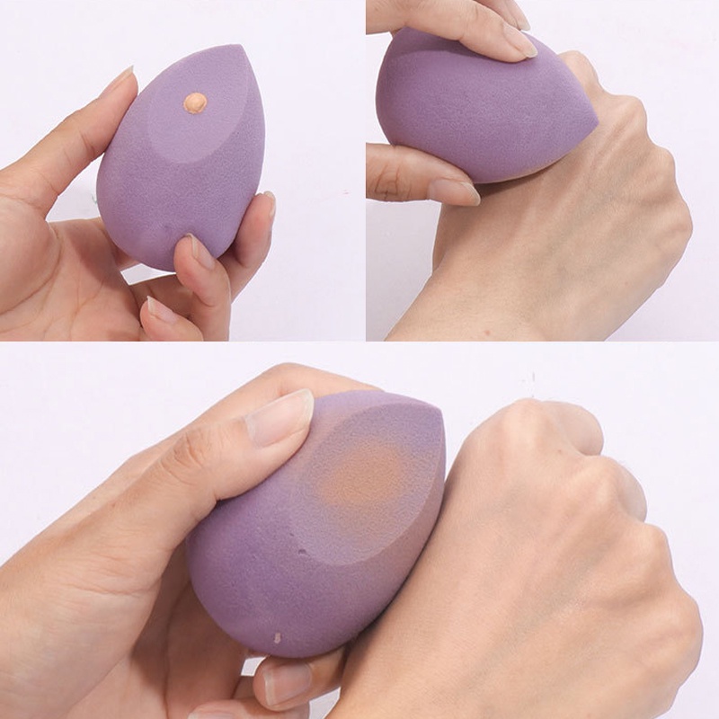 Set 4 Mút Tán Kem Nền / Phấn Má Hồng / Phấn Phủ Trang Điểm Size Hỗn Hợp Kèm Hộp Đựng