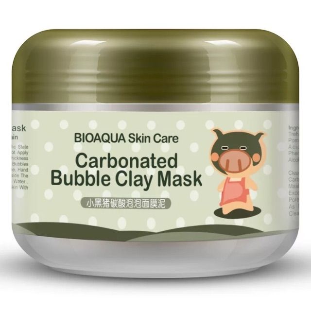 Mặt Nạ Sủi Bọt Thải Độc Bì Heo Carbonated Buble Clay Mask Chứa Collagen Của Bioaqua