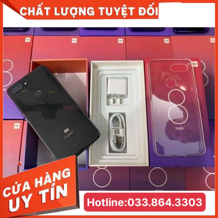 Điện thoại Xiaomi Mi 8 Lite RAM 4/64GB  HÀNG MỚI 100% NGUYÊN HỘP BẢO HÀNH 12 THÁNG