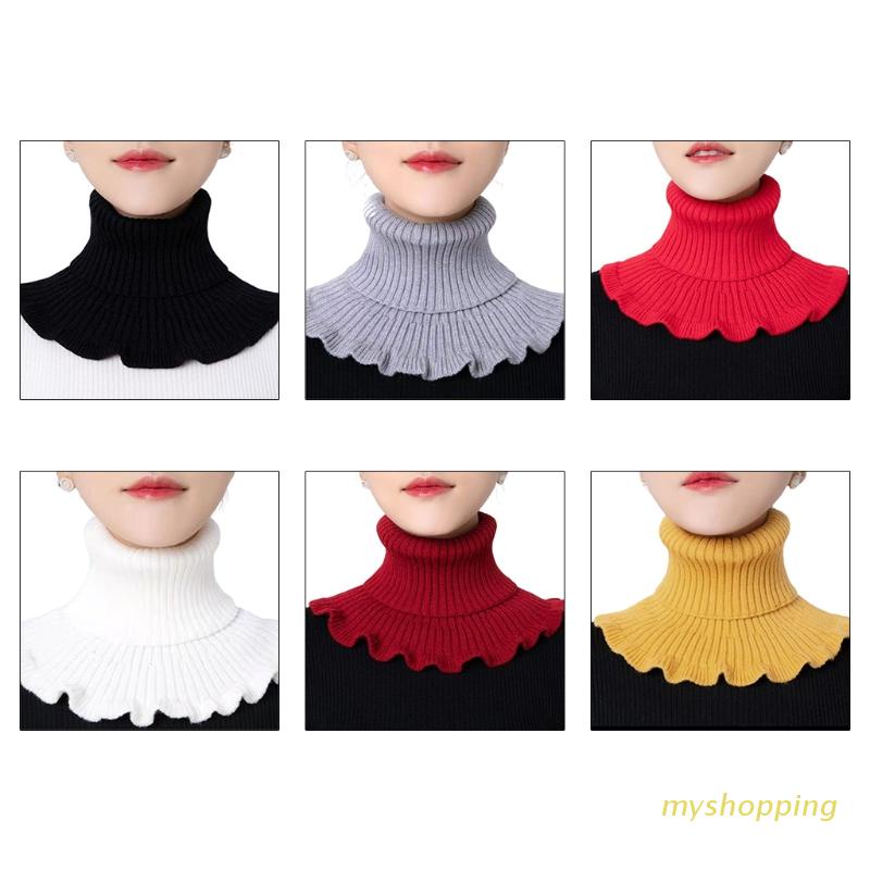 Cổ áo giả dệt kim cổ lọ có thể tháo rời