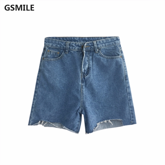 Quần short denim ống rộng phong cách Hàn Quốc dành cho nữ size lớn