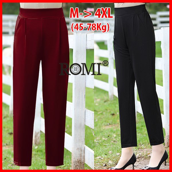 ROMI - THỜI TRANG TRUNG NIÊN - QUẦN TÂY TRUNG NIÊN NỮ CÔNG SỞ KIỂU QUẦN LƯNG THUN QUÝ BÀ 3Q12 -QUẦN TRUNG NIÊN
