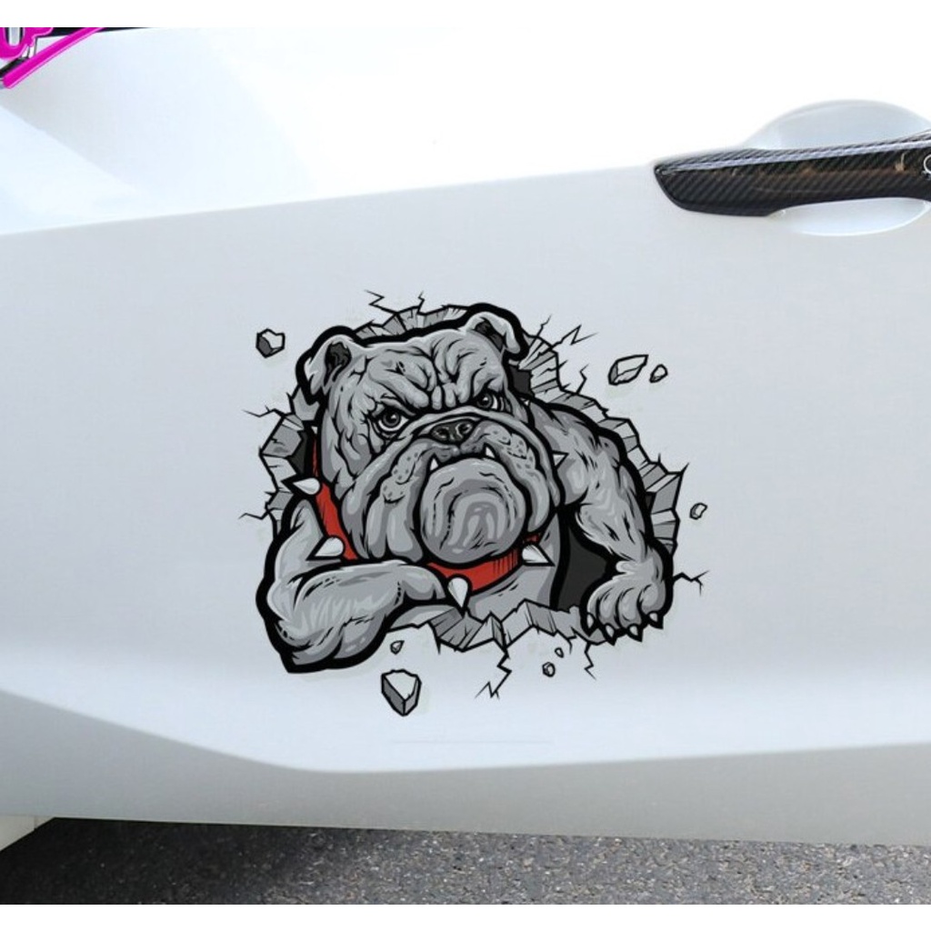 Decal hình chú chó phong cách anime 3D độc đáo trang trí xe hơi, XE TẢI