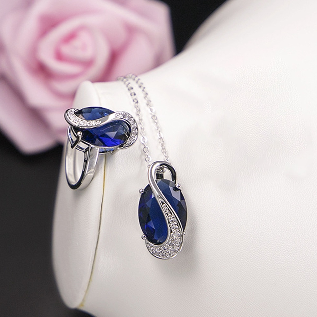 Bộ Trang Sức Vòng cổ/ Nhẫn/ Bông Tai Thời Trang Sang Trọng Cho Nữ