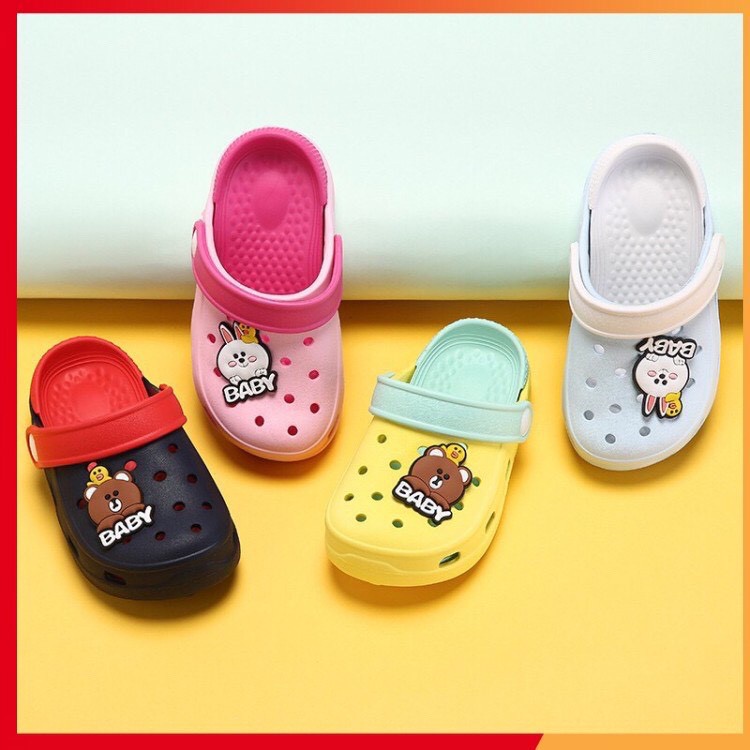 [Deal Sốc] Dép Cho Bé Gấu Baby - Sục Cross Chính Hãng Chống Trơn Trượt Cho Bé