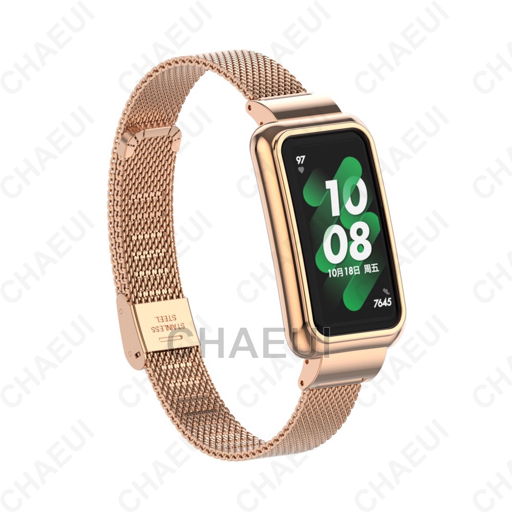 Dây Đeo Thay Thế Bằng Thép Không Gỉ Kèm Hộp Đựng Cho Huawei Band 8 7 6 / Honor Band 6