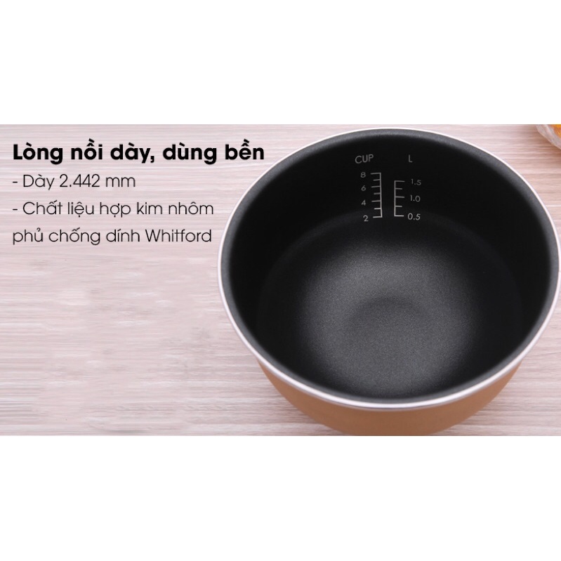 Nồi cơm đa năng điện cao tần,lòng dày nặng 1.5L SUNHOUSE MAMA SHD8955. Hàng Chính Hãng