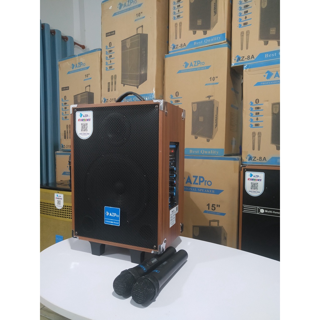 Loa kéo 2 micro thùng gỗ hát karaoke cực hay bản nâng cấp 2022 chínhh hãng bảo hành 12 tháng loa kéo giá rẻ