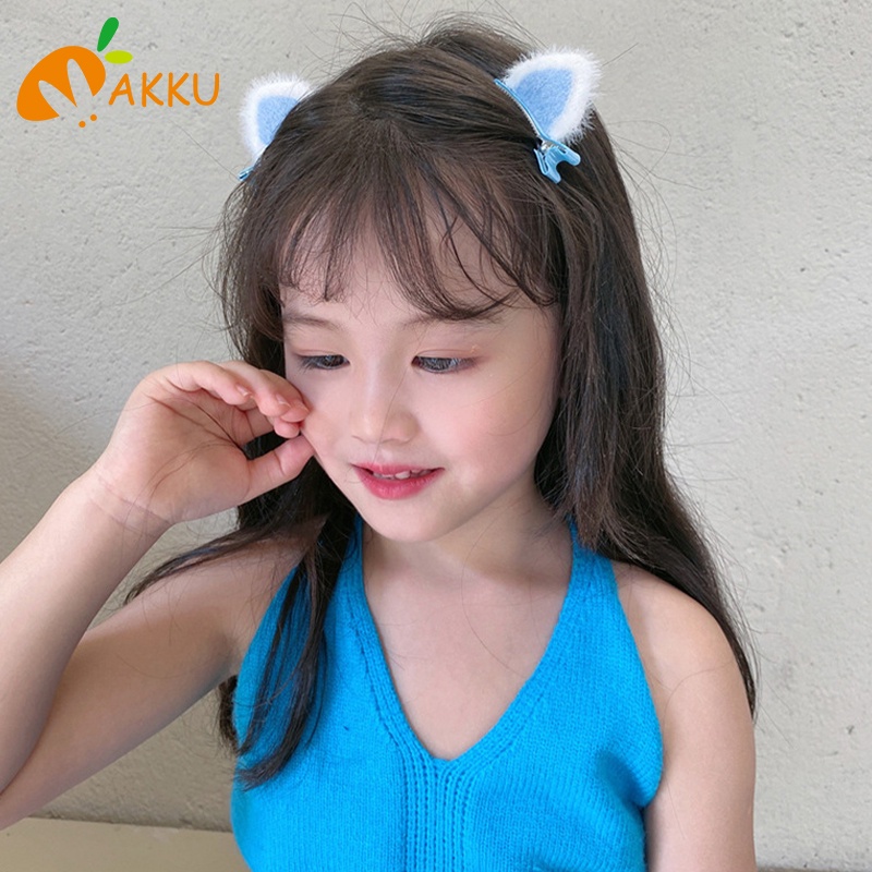 Kẹp tóc cho cô gái Hairclip babygirl Kẹp tóc trẻ em chân thỏ Phim hoạt hình Macaron Headdress AKKU