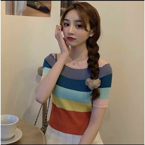 Áo len croptop sắc màu - A94 | BigBuy360 - bigbuy360.vn