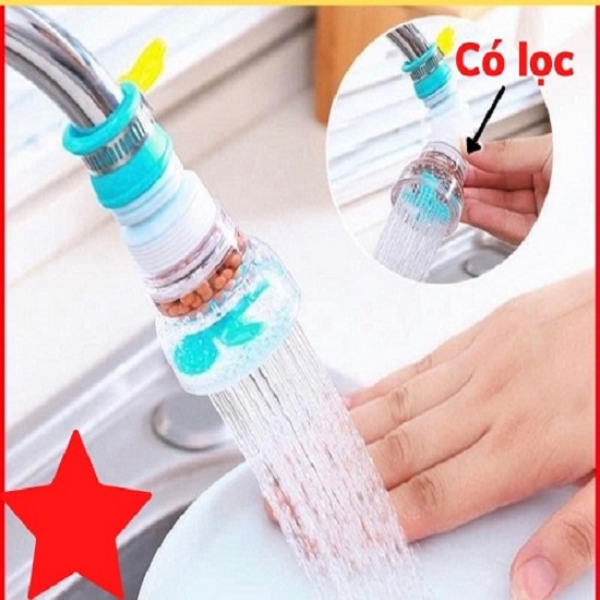 Đầu vòi nước , đầu lọc nước tăng áp từ vòi xoay 360 độ 6 tầng lọc