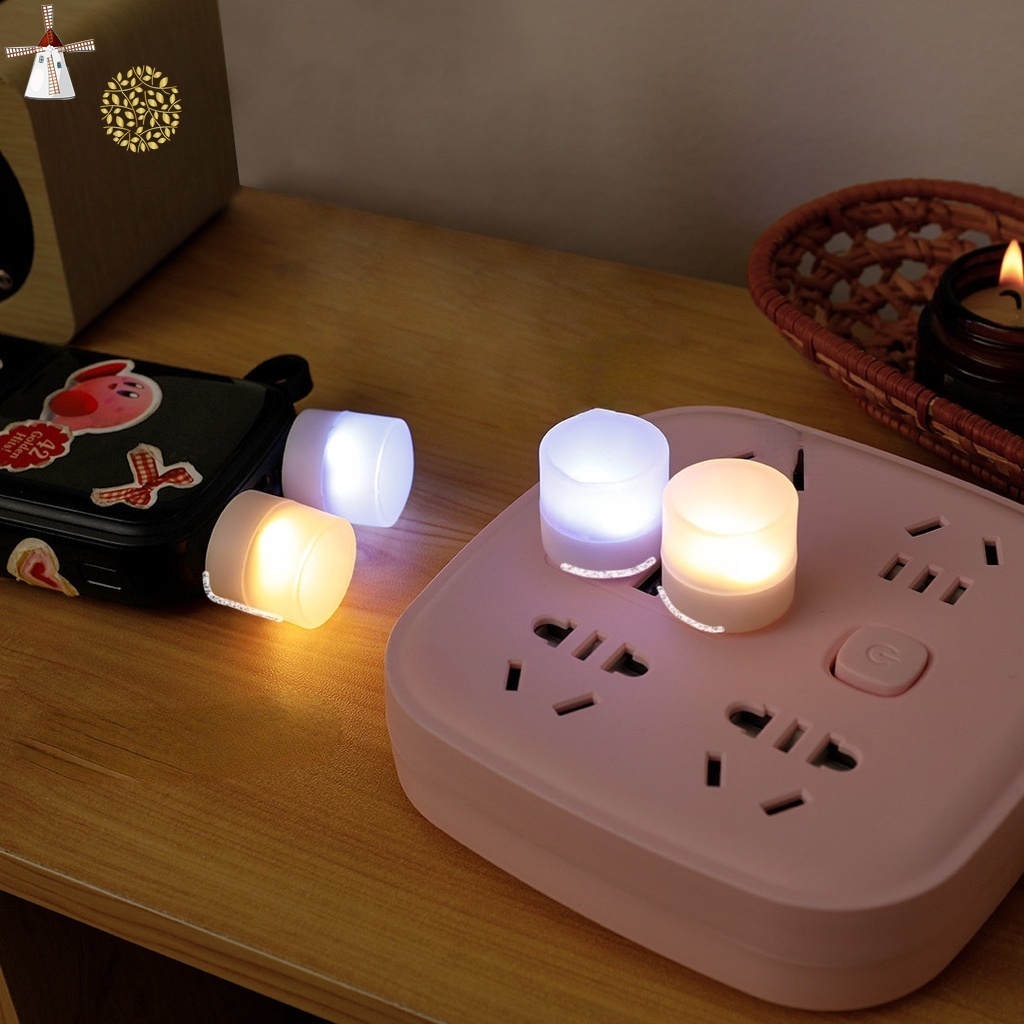 Đèn LED Tròn USB Khẩn Cấp Bảo Vệ Mắt Cho Phòng Ngủ