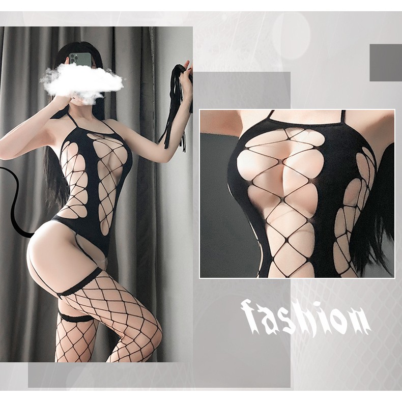 Bộ đồ ngủ Bodysuit lưới liền vớ L304 | BigBuy360 - bigbuy360.vn