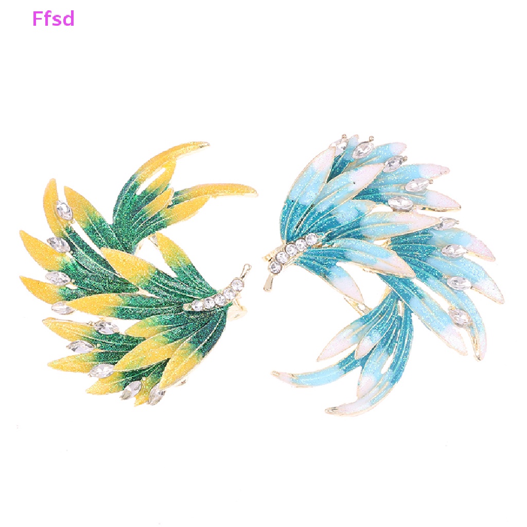 {Ffsd} Ghim Cài Áo Hình Lông Vũ Phượng Hoàng Tinh Tế Cổ Điển Dễ Phối Đồ Phù Hợp Với