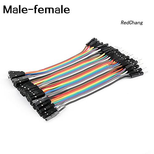 -SPQ- 40Pcs/Row 10cm M-M M-F F-F Dupont Wires Jumper Cables for Arduino Breadboard