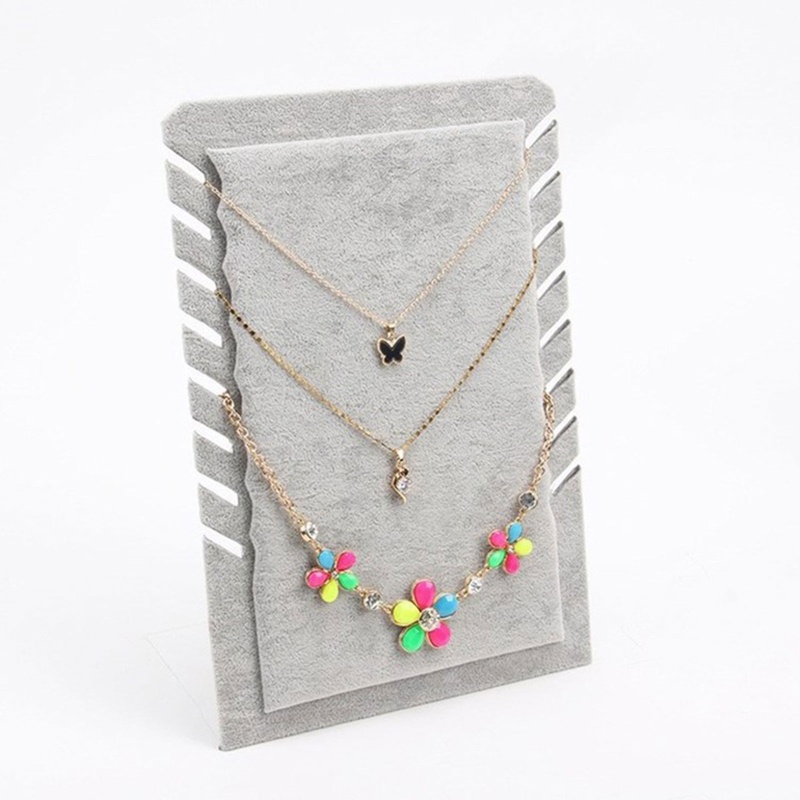 Youyo Giá Đỡ Trưng Bày Vòng cổ Bằng Flannel Màu Đen Trưng Bày