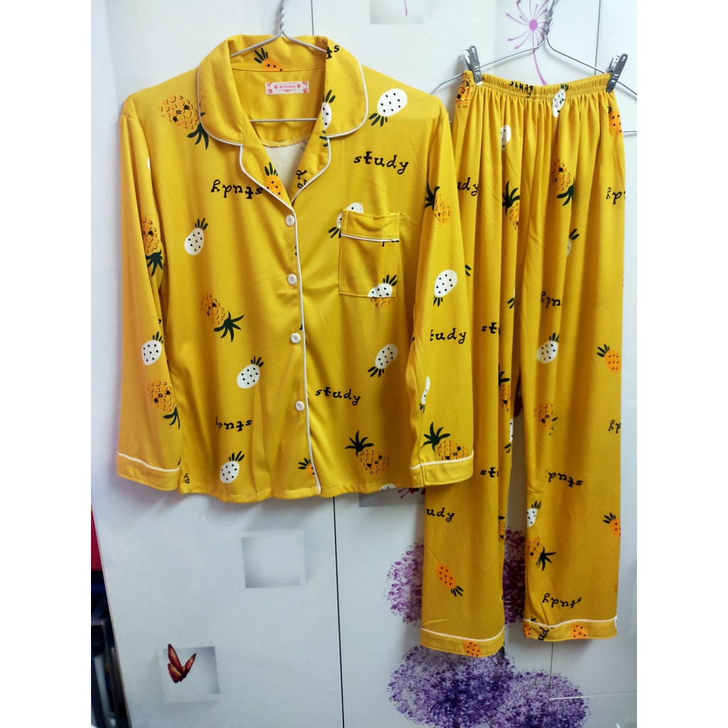 Đồ ngủ nữ tiểu thư pyjama tay dài - quần dài siêu đáng yêu | BigBuy360 - bigbuy360.vn