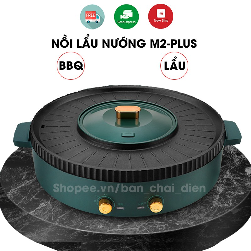 Nồi lẩu nướng điện đa chức năng M2-Plus phù hợp cho 6 đến 8 người ăn