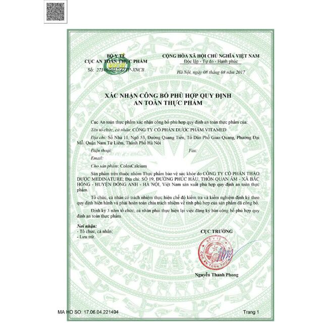 Canxi hữu cơ cho cả nhà , nguyên liệu nhập khẩu từ Pháp, canxi mát