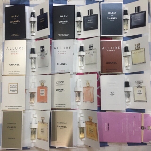 Vial mẫu thử Chanel 1.5ml ( mademosielle , Gabrielle , N5 , bleu )