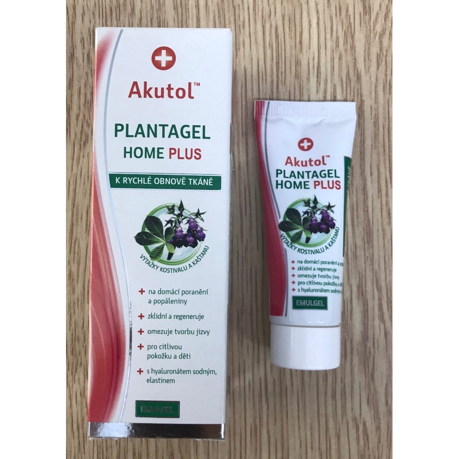 Gel Bôi Vết Thương Ngoài Da Akutol Plantagel Home Plus - Phục Hồi Tái Tạo Nhanh Liền Da, Giảm Hình Thành Seọ