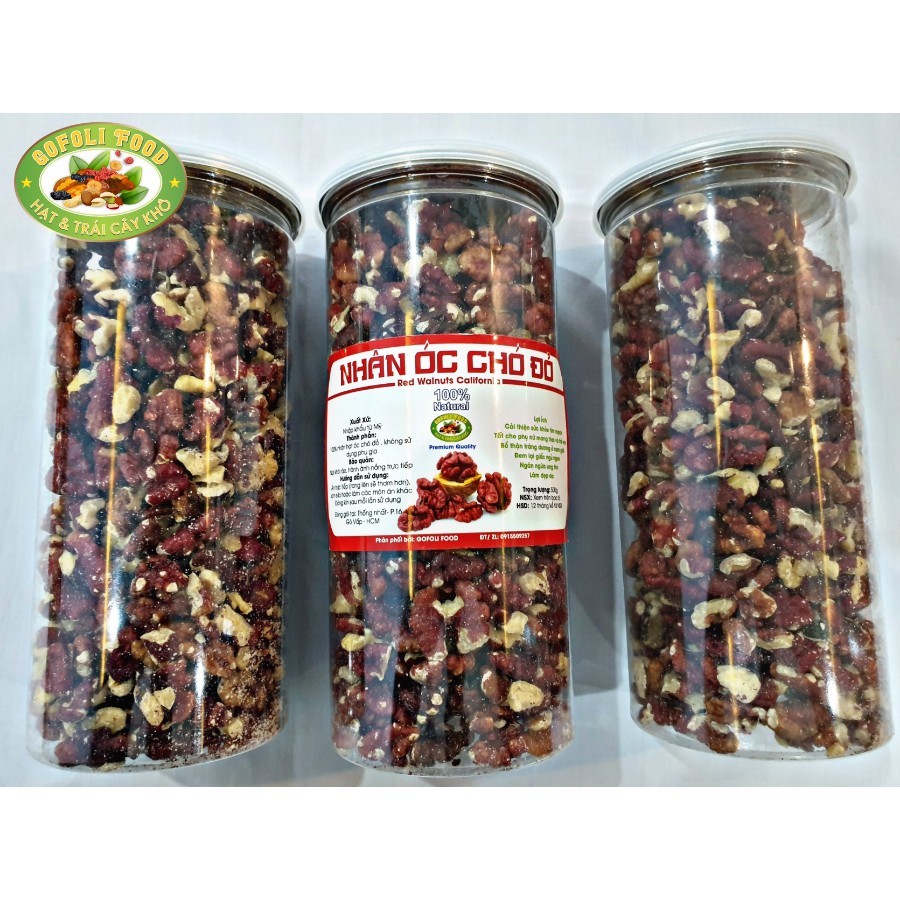 Nhân hạt óc chó đỏ Mỹ California loại ngon 250g, 500g/ Premium California red walnuts, raw, shelled, natural taste