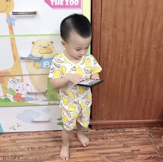 Bộ cotton giấy cộc tay cho bé