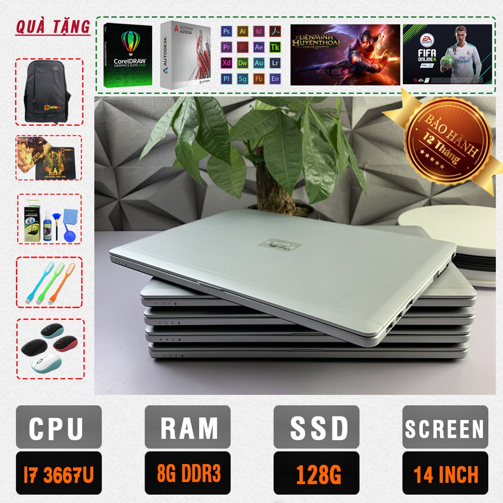Laptop HP Folio 9470M Core i7 siêu mỏng nhẹ