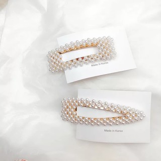 KẸP ĐÍNH HỘT TRÂN CHÂU TRẮNG - KẸP TÓC HÀN QUỐC
