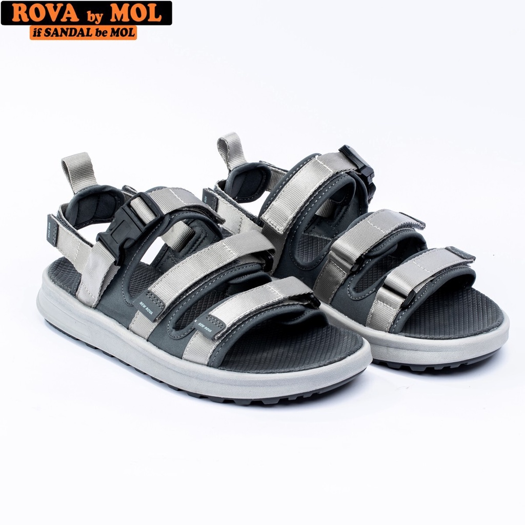 [Mã BMLTA50 giảm 50K đơn 150K] Sandal nam 3 quai ngang vải dù hiệu Rova RV3408G2