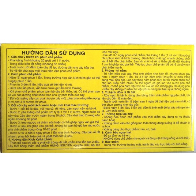 Chế phẩm Hùng Nguyễn 20 ml  Chuyên Lan và cây cảnh ☘️