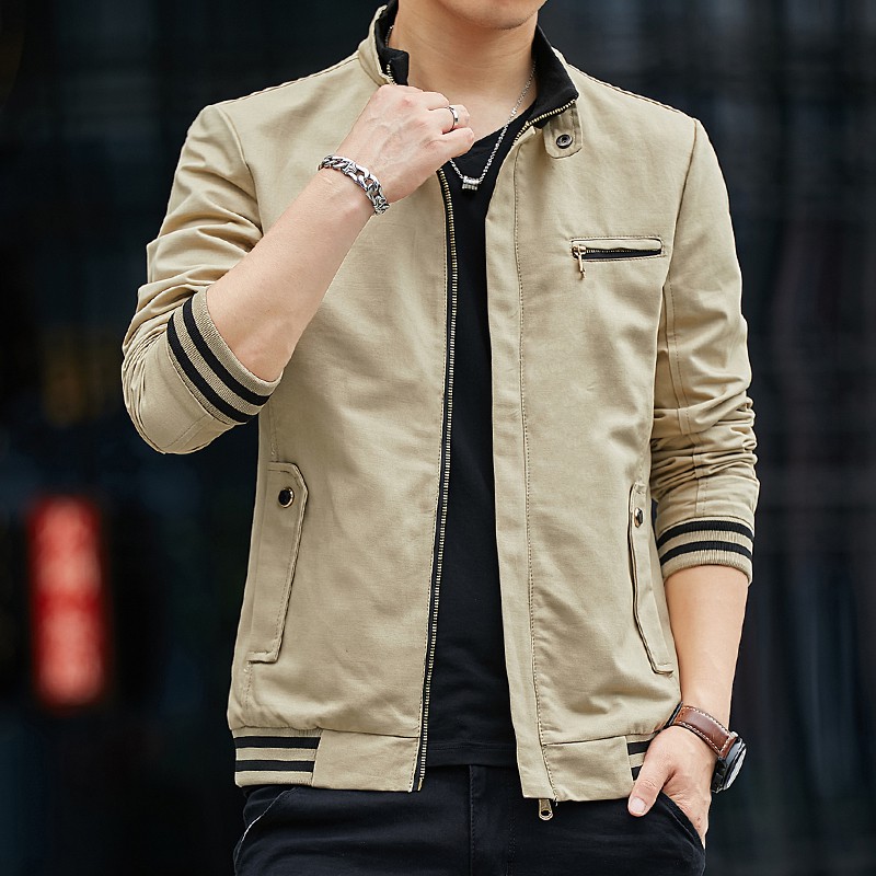 Chất Lượng Tốt Cotton Nam Áo Khoác Jaket Gió Áo Khoác Ngoài M-4XL Áo Khoác Ngoài Cotton Nguyên Chất 