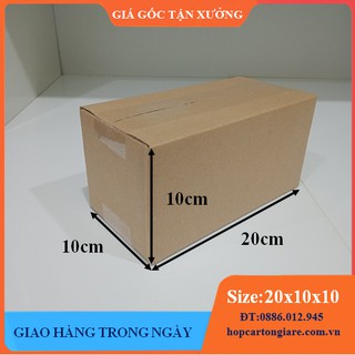 20x10x10 combo 100 hộp carton đóng hàng 3 lớp giá tại xưởng, mua buôn liên hệ