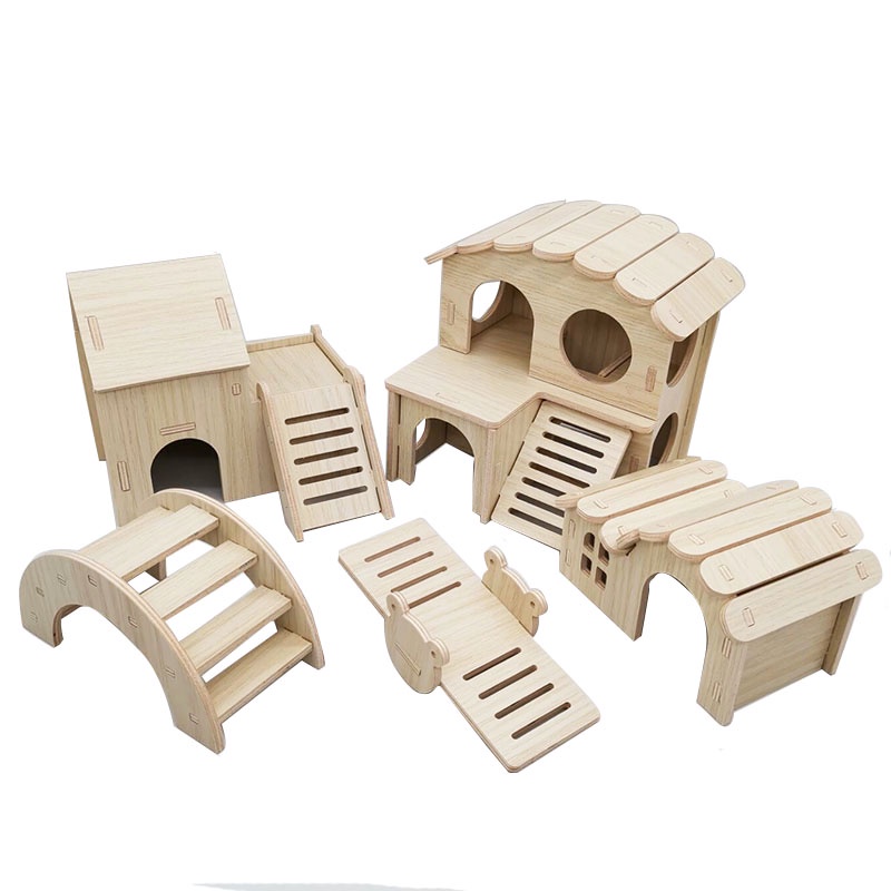 Tổ Ngủ Bằng Gỗ Trơn Cỡ Nhỏ Cho Chuột Hamster