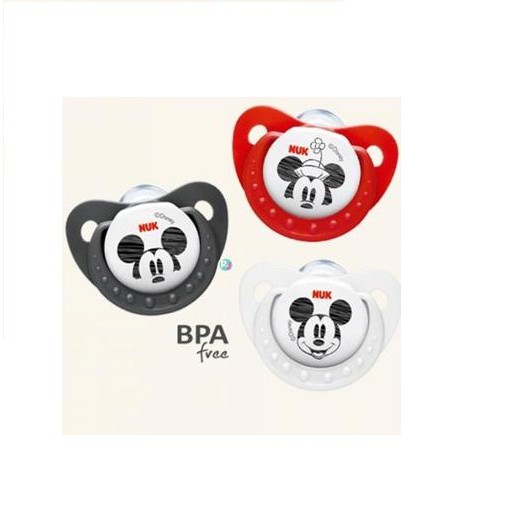 Ty ngậm Nuk silicone đôi Mickey sleeptime đủ size