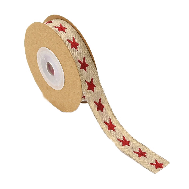 Cuộn Dây Ruy Băng In Chữ 15mm Dùng Trang Trí Giáng Sinh 5M