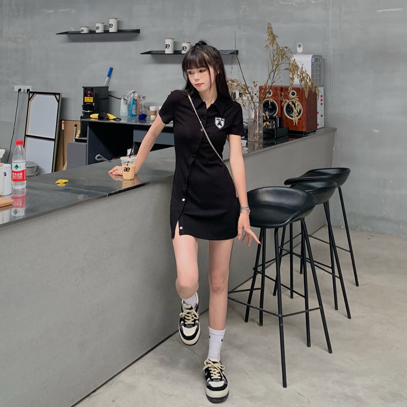 Đầm Polo Ngắn Tay Xinh Xắn Theo Phong Cách Hàn Quốc Dành Cho Nữ